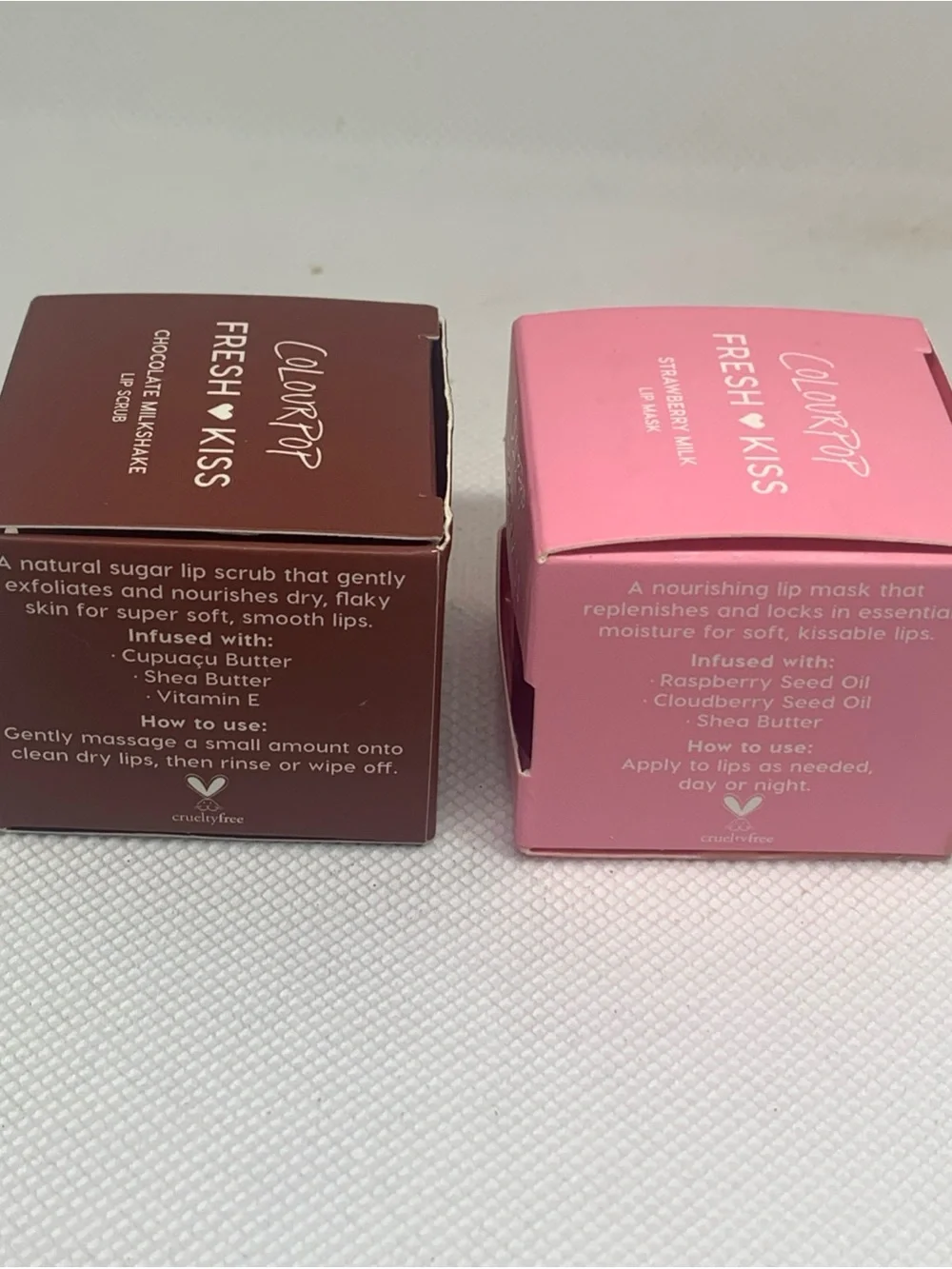 ColourPop Fresh Kiss – Chocolate Milkshake Lip Scrub & Strawberry Milk Lip Mask